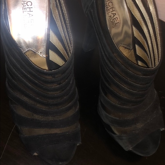 MK Black Mesh Heels - Picture 3 of 6